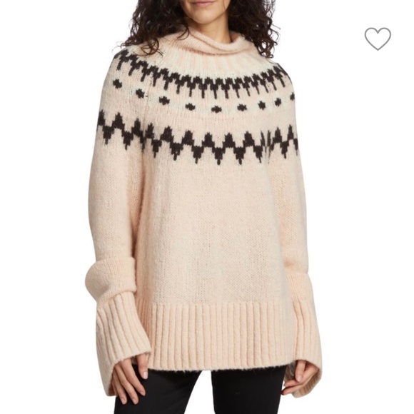 A.L.C. Ruby Oversized Fair Isle Sweater Size L, excellent condition - Picture 1 of 3